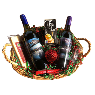 Christmas Wine Gift Basket